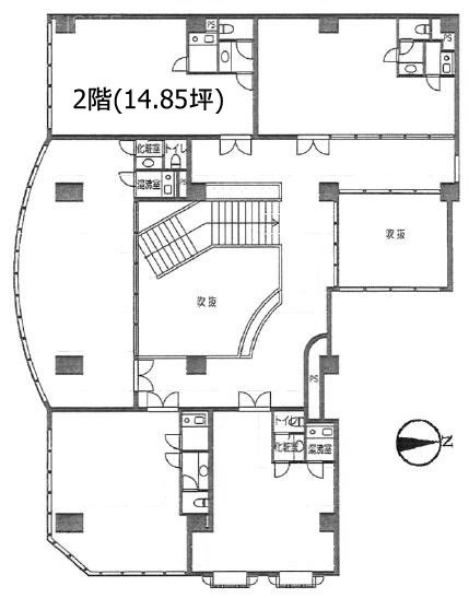 ヴェルジェ桜新町ビル2F 間取り図