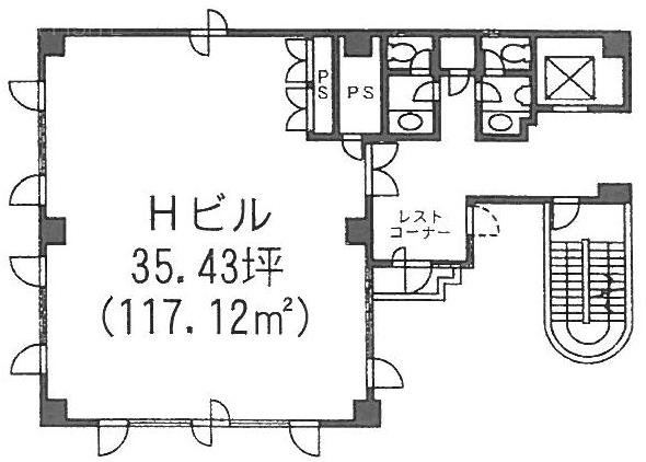 神楽坂テクノス3F 間取り図