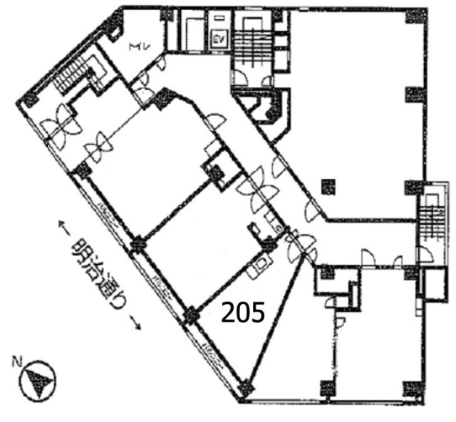 代々木エアハイツ205 間取り図