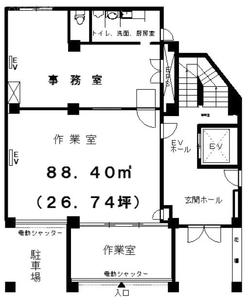 西村ビル1F 間取り図