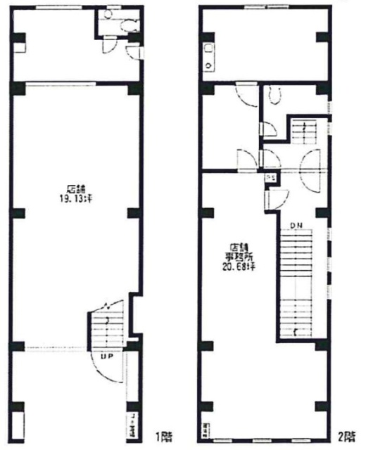 ロペ国立ビル1F～2F 間取り図