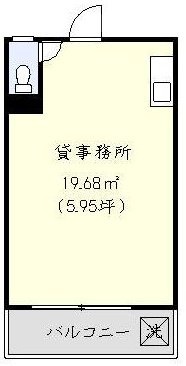 泰共フラット206 間取り図