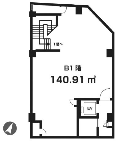 BC神南PROPERTYB1F 間取り図