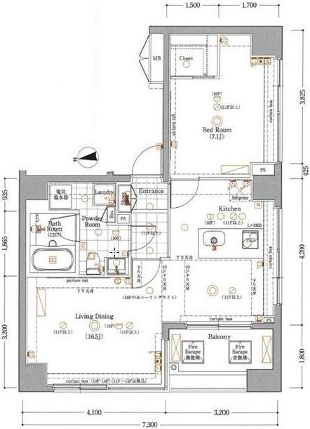 AXAS大手町Luxeaseビル1201 間取り図