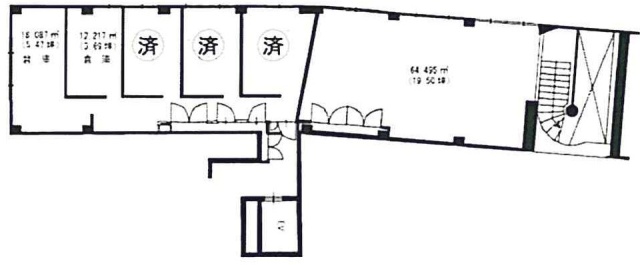 グローバル県庁前オフィスビル2F 間取り図