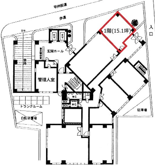 明大前グランドハイツ1F 間取り図