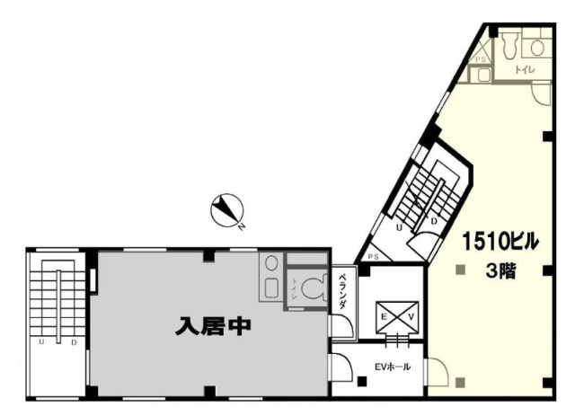 南平台1510ビル3F 間取り図