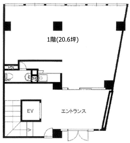 城辺橋ビル1F 間取り図