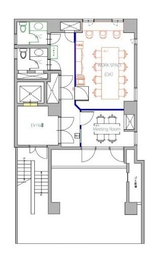 菅家(すがや)ビル1F 間取り図