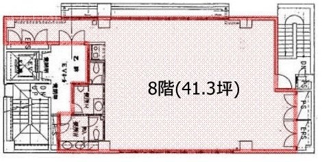 川商ビル8F 間取り図