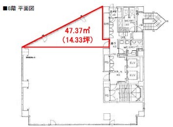 東宝江戸川橋ビル8F 間取り図