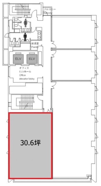 日総第16ビル6F 間取り図