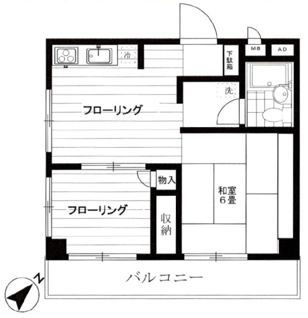 南青山スカイハイツ312 間取り図