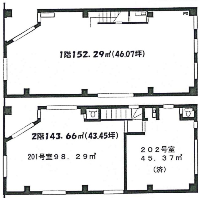 ワイ・アールビル1F 間取り図