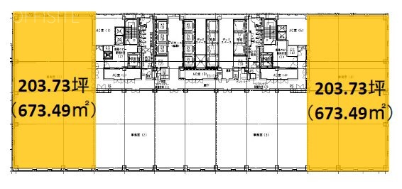 ダイバーシティ東京オフィスタワー西 間取り図