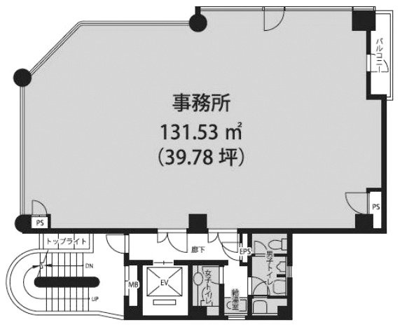 新富191ビル2F 間取り図