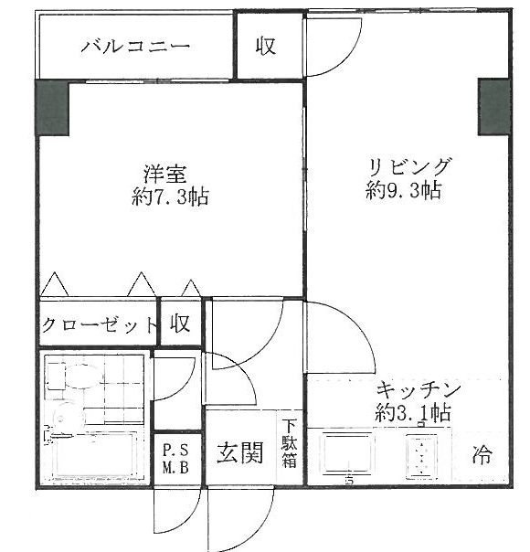 ドミール南青山5F 間取り図