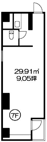コスモ原宿ビル701 間取り図