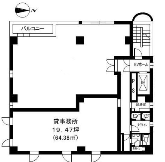 岡田タイルビル502 間取り図