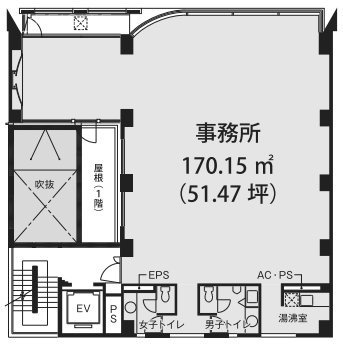 トリオ赤坂ビル4F 間取り図