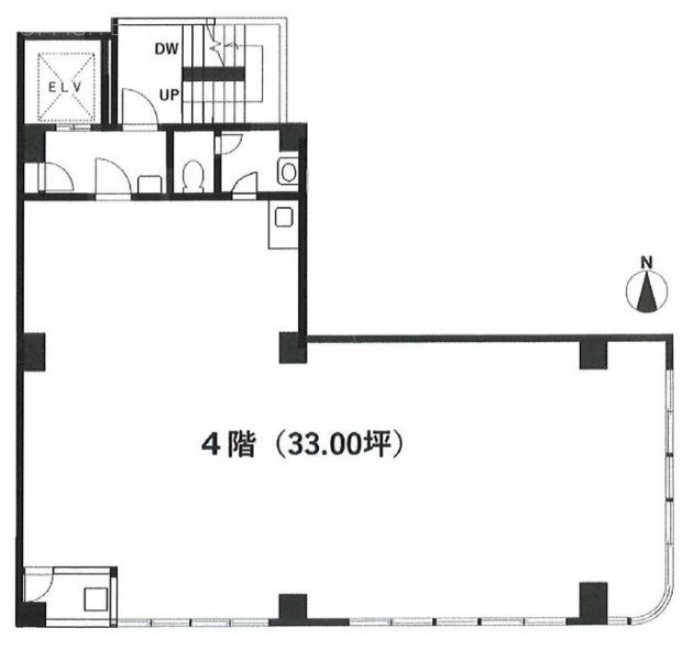 黒門淡路ビル4F 間取り図