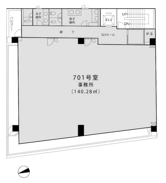 No.R浜松町ビル7F 間取り図