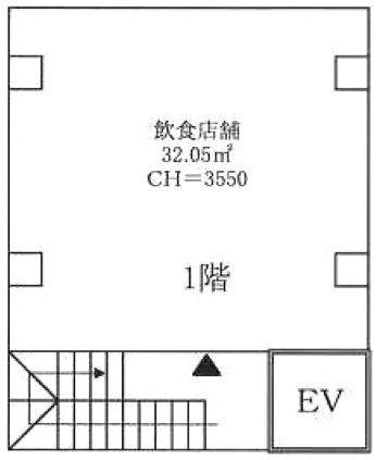 REB人形町ビル1F 間取り図