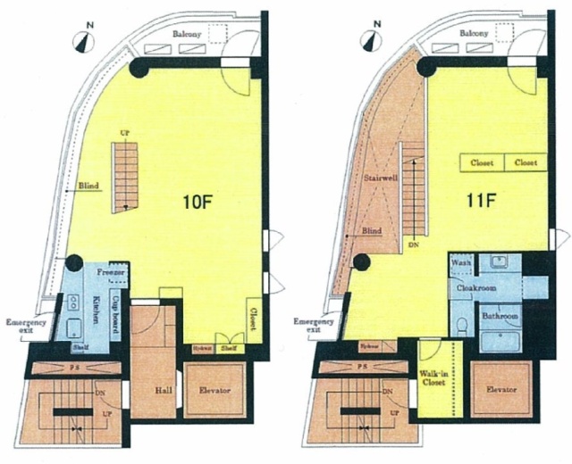 9 STAGE kanda(9ステージ神田)10F~11F 間取り図