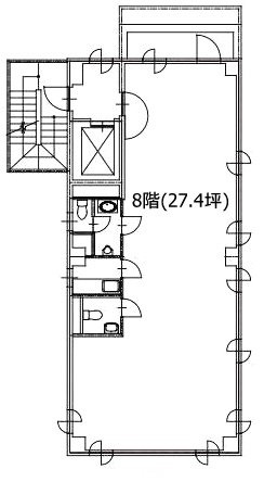 浅草橋1stビル8F 間取り図