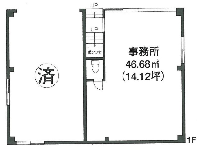 神田五軒町シティービル101 間取り図