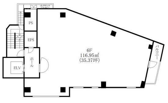 岩德ビルⅡ6F 間取り図