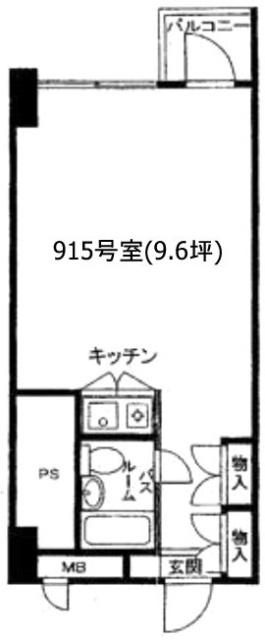 渋谷ホームズ915 間取り図