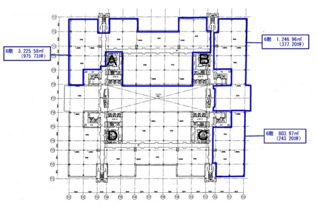 東京ファッションタウン(TFTビル東館)6F 間取り図