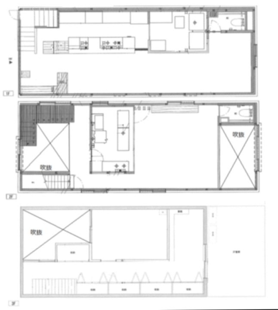 Looleconderaビル1F～3F 間取り図