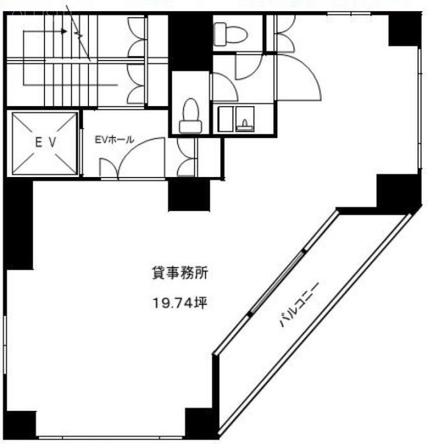 秋葉原デ・プレビル3F 間取り図
