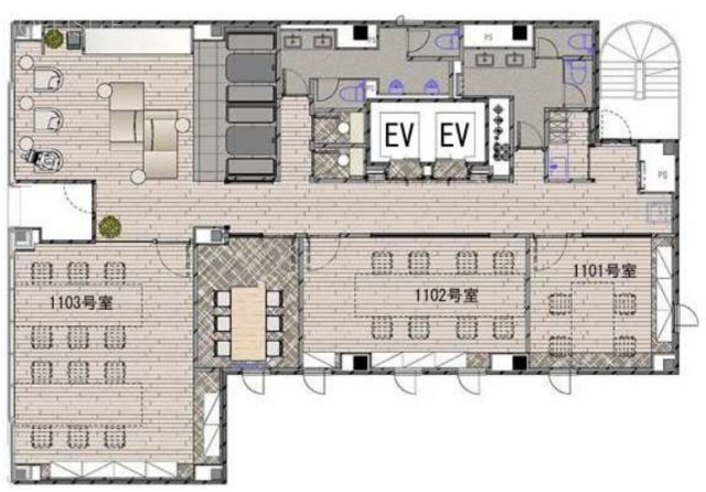 MARK SQUARE 御徒町1102 間取り図