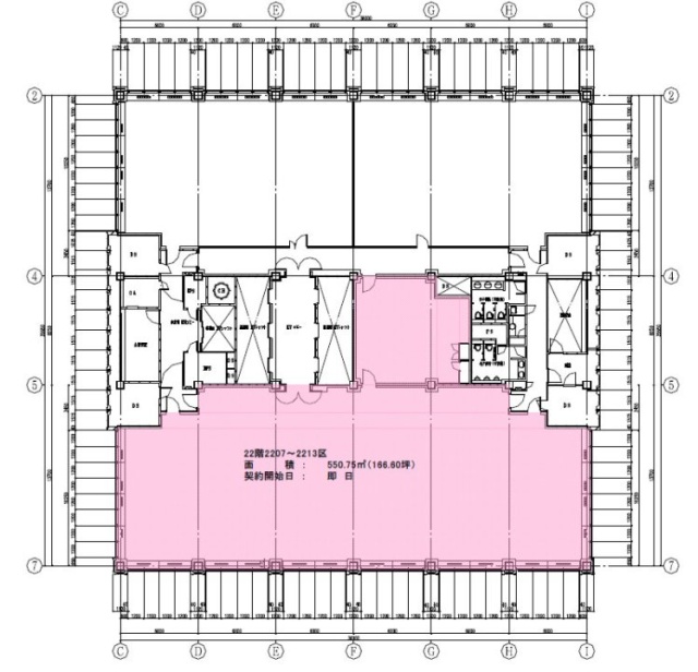 渋谷クロスタワー22F 間取り図