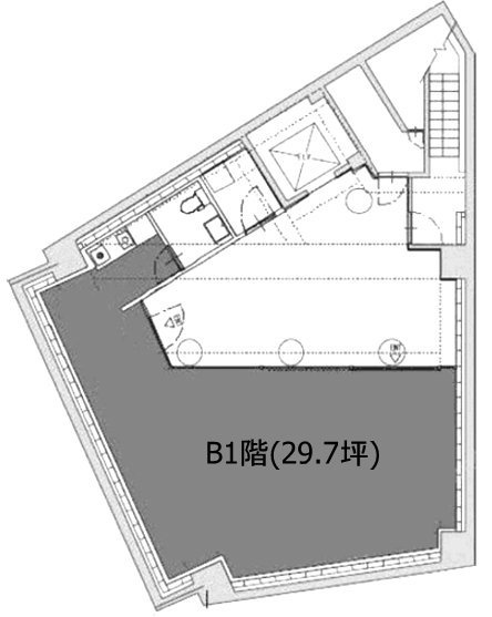 FLOOR&WALLS中野坂上B1F 間取り図