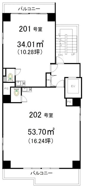 土肥ハイム202 間取り図