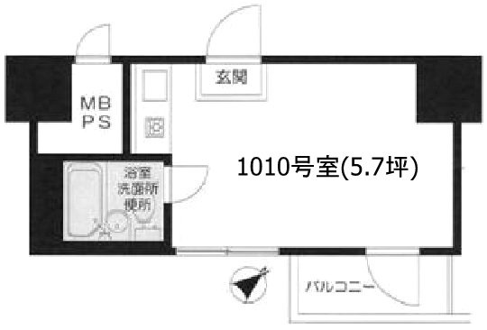 サンパレス新宿1010 間取り図