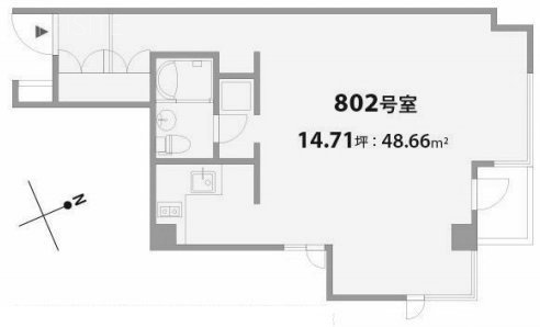 南青山ユニハイツ802 間取り図