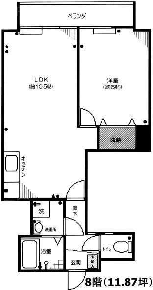 パレス麻布8F 間取り図