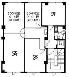 渡東ANNEXⅡビル304 間取り図