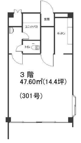 レフア千葉中央ビル301 間取り図