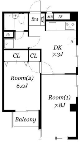 勝栄ビル406 間取り図