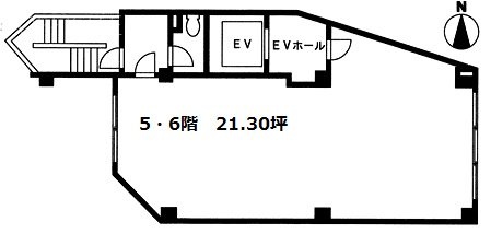 市谷仲之町ビル6F 間取り図