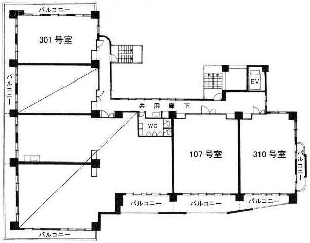 三栄ドメール107 間取り図