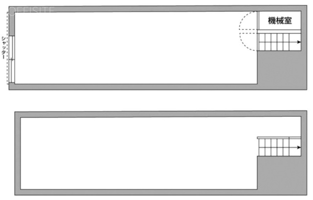 神楽坂五丁目店舗1F～2F 間取り図