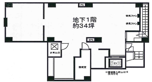 池袋ロイヤルホテル東口ビルB1F 間取り図