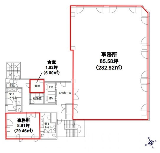 芝大門116ビル4F 間取り図